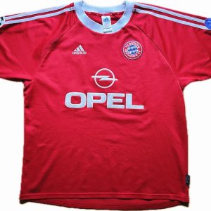 bayern munchen 2000 2001 adidas home jersey champions league red 697833
