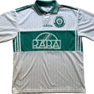 Gyori ETO away kit 1997 1998 adidas white turquoise green