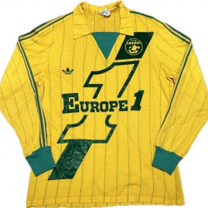 nantes home kit 1981 1982 yellow green adidas