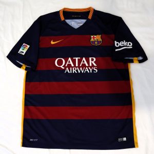 barcelona nike home 2015 2016 navy blue red qatar airways unicef beko