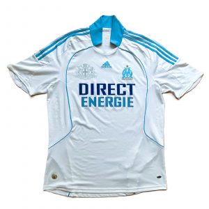 olympique marseille home kit adidas 2008 2009 direct energie white