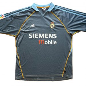 real madrid adidas third kit 2003 2004 grey siemens mobile jersey