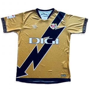rayo vallecano away kit umbro 2023 2024 front golden black ray