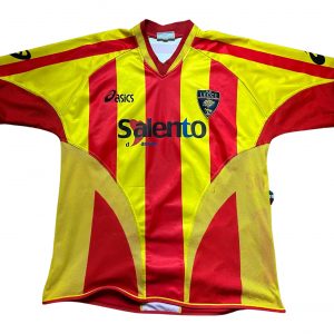 lecce home jersey asics 2004 2005 red yellow