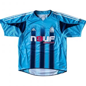 olympique marseille away jersey adidas 2004 2005 blue navy