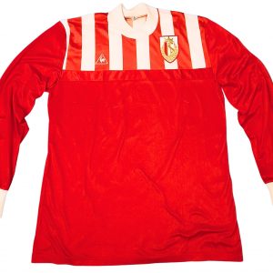 standard liege le coq sportif home jersey 1985 1987 red white