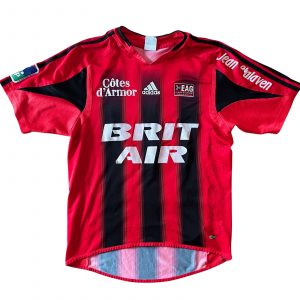 eag en avant guingamp home jersey adidas 2004 2005 red black