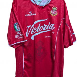 toluca home jersey diadora 1998 1999 red