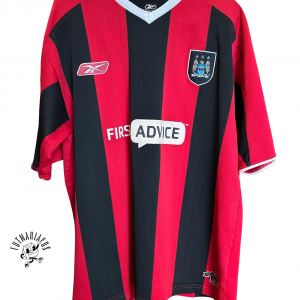 manchester city away jersey reebok 2003 2005 first black red
