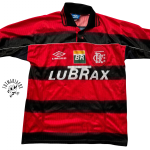 flamengo umbro home jersey 1997 1998 red black