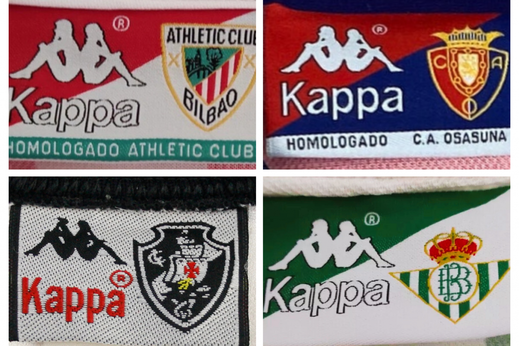 Variedad de camisetas de fútbol Kappa vintage de los años 90