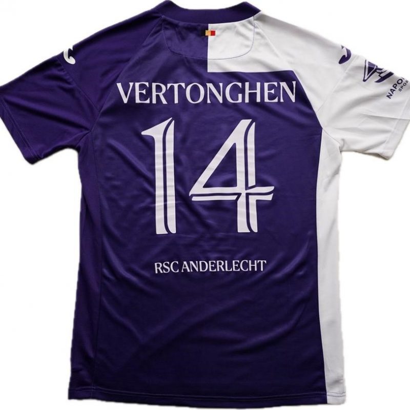 Anderlecht home shirt 2023 2024 white purple joma