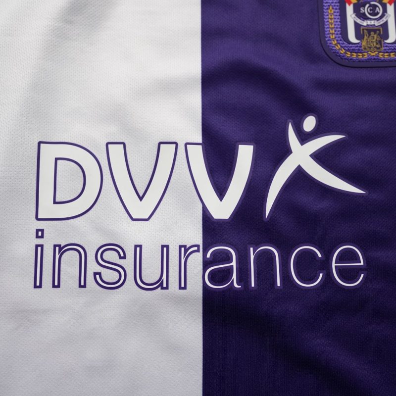 Anderlecht home shirt 2023 2024 white purple joma dvv insurance