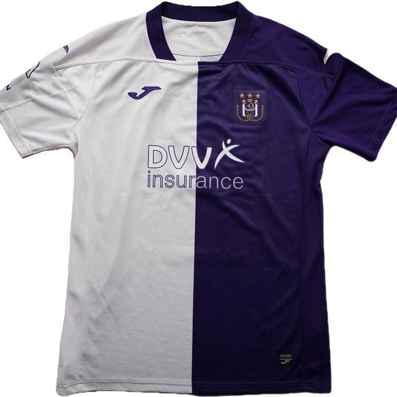 Anderlecht home shirt 2023 2024 white purple joma