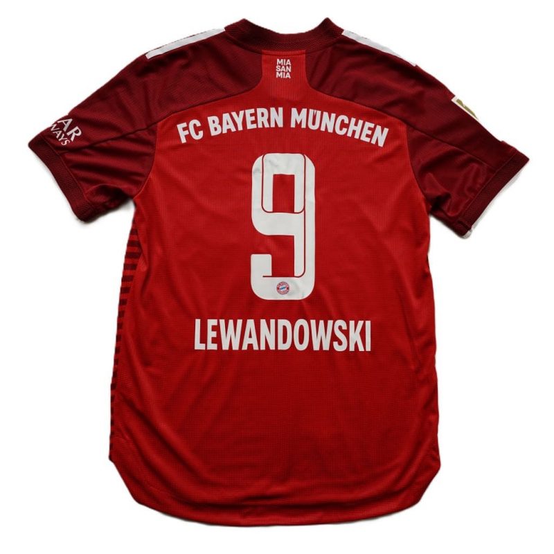 Bayern munchen 2021 2022 home player adidas red lewandowski