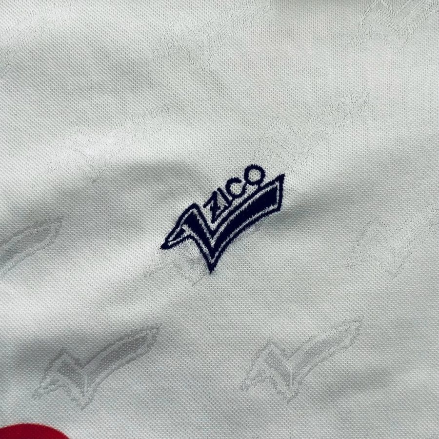 compostela home kit 1994 1995 brand zico white ligh blue