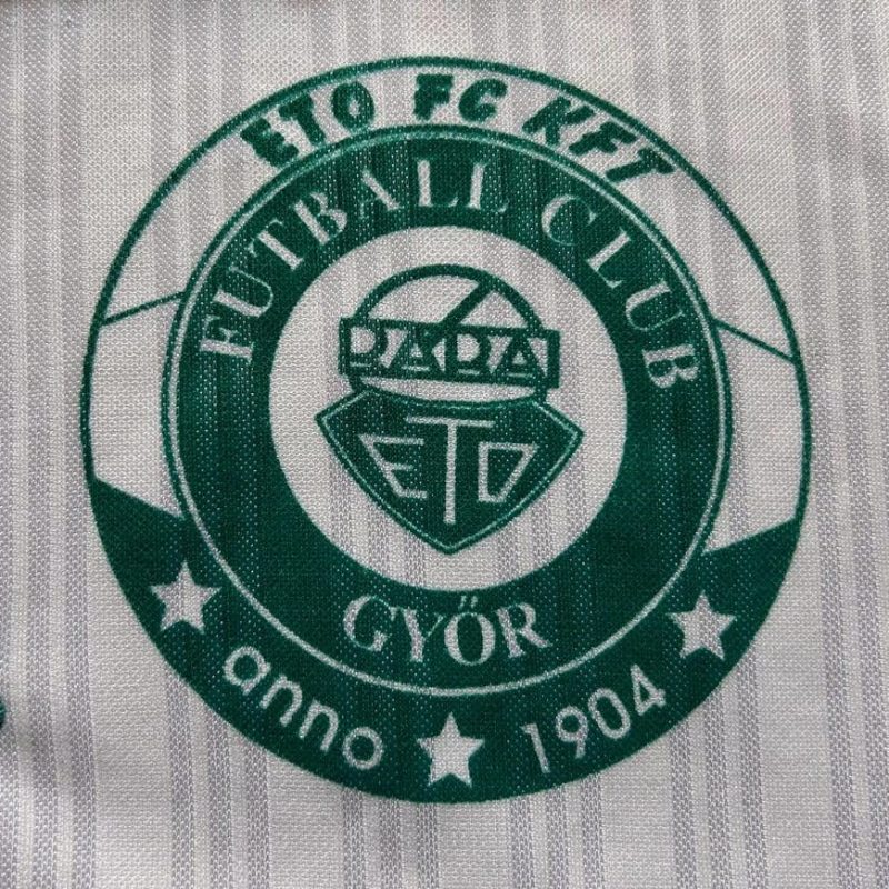 Gyori ETO away kit 1997 1998 adidas white turquoise green crest