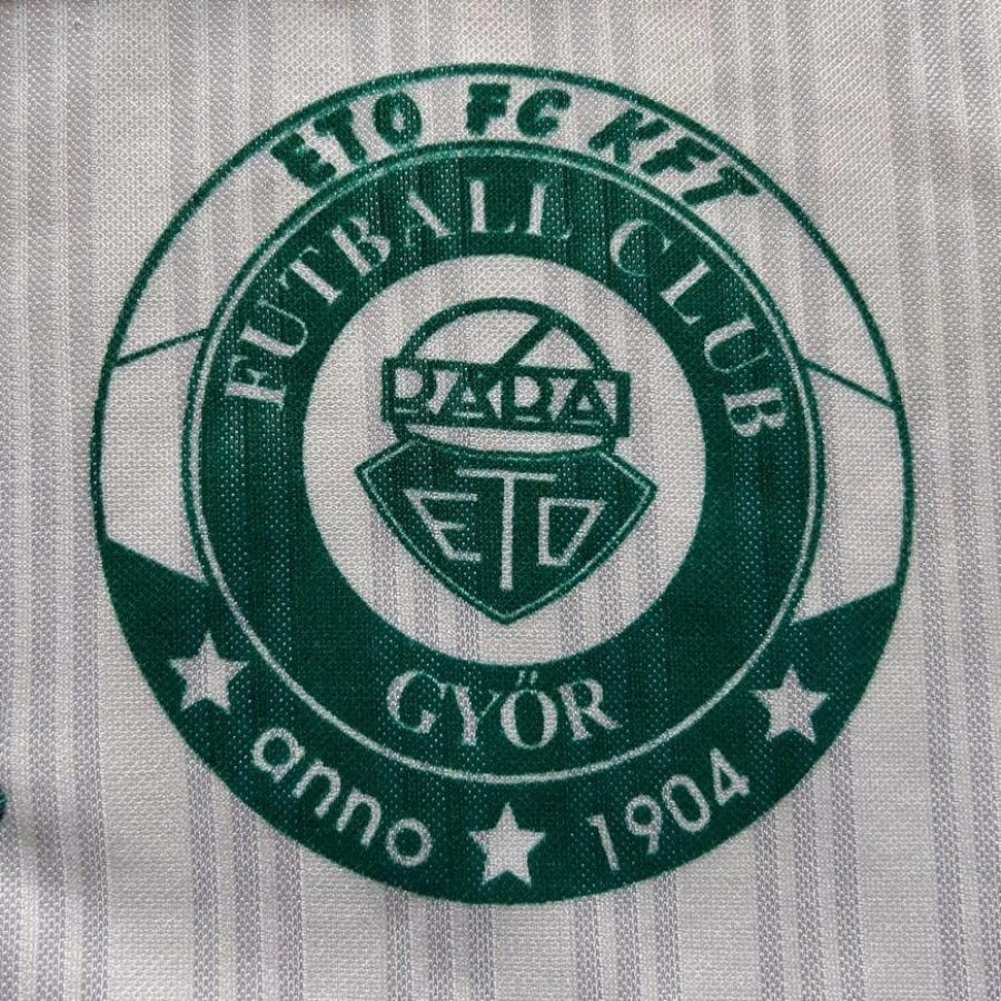 Gyori ETO away kit 1997 1998 adidas white turquoise green crest