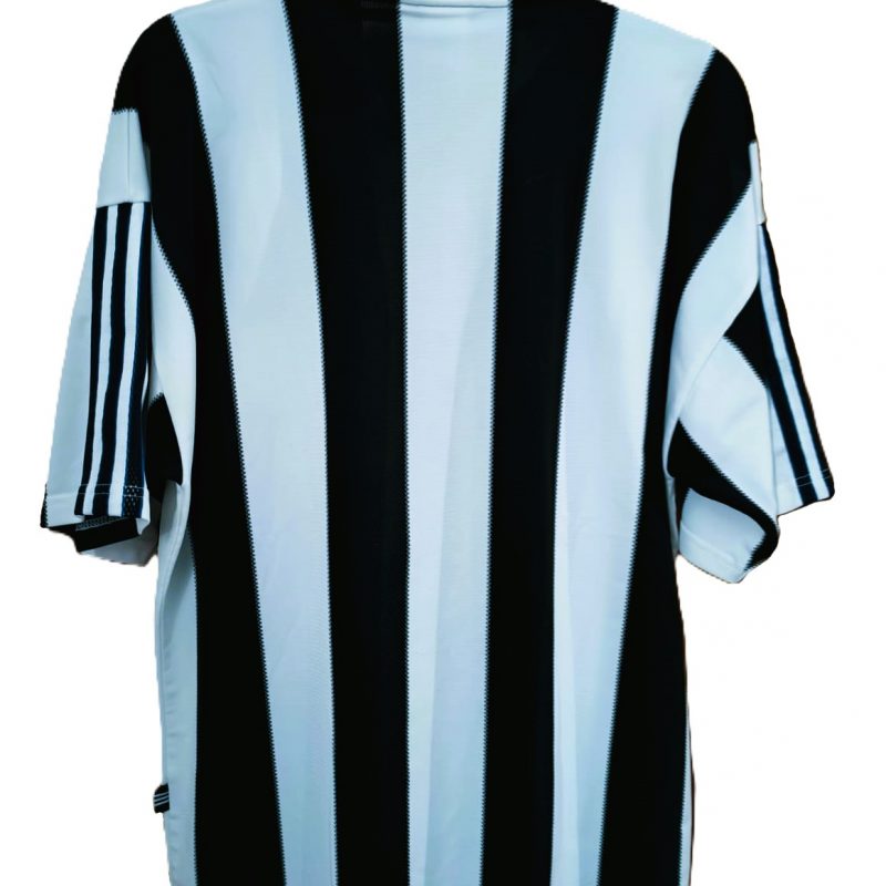 Newcastle home kit adidas 1995 1997 white black brown ale stripes