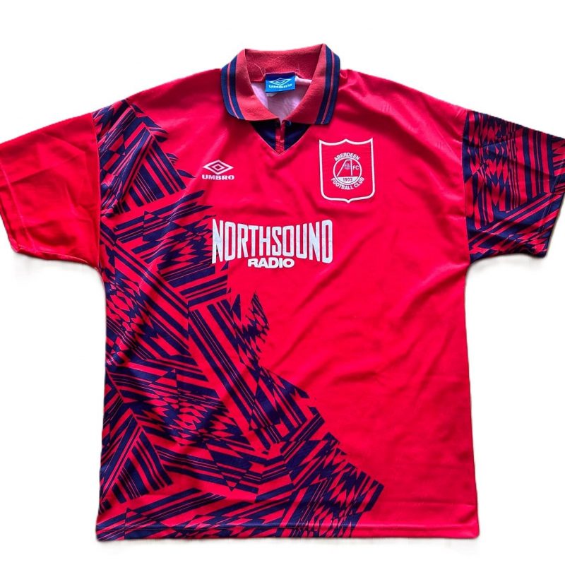 aberdeen home umbro 1994 1996 red blue