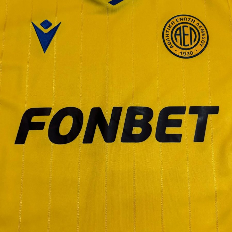 ael limassol home jersey macron 2023 2024 yellow