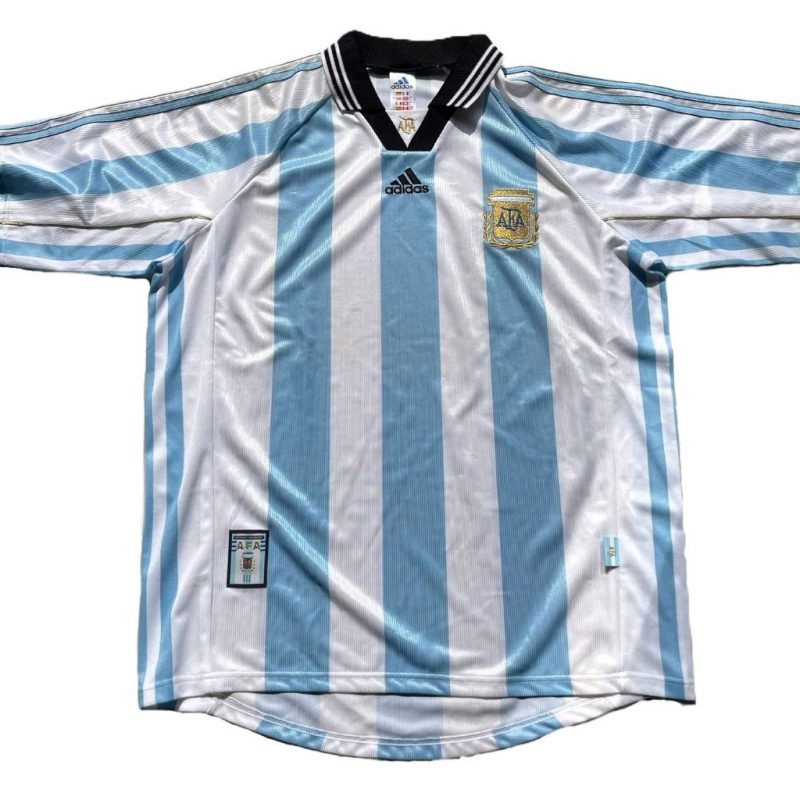 argentina home adidas 1998 blue white