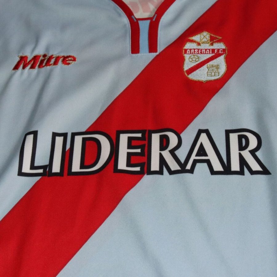 arsenal sarandi mitre home jersey 2004 2005 blue red