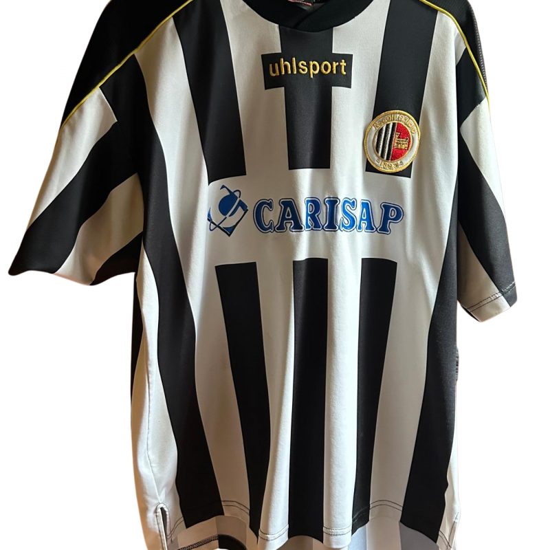 ascoli calcio uhlsport home jersey 2003 2005 black white