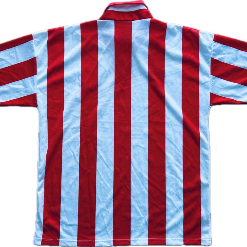 camiseta atletico madrid 1993 1994 home kit rayas rojo blanco espalda trasera