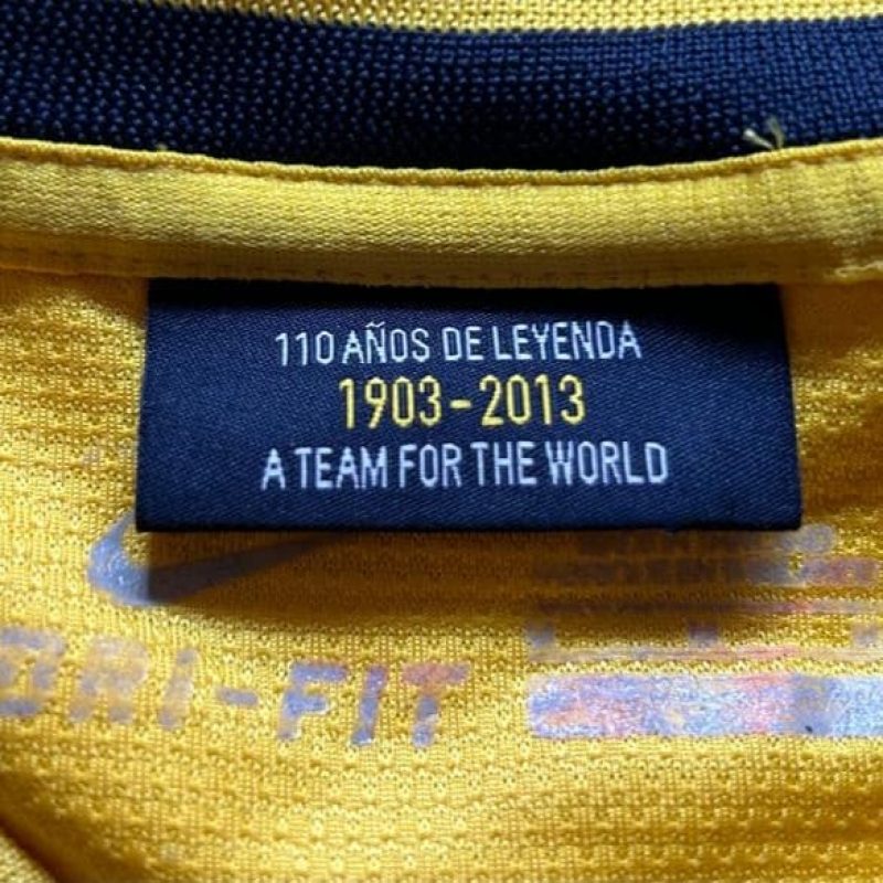 atletico madrid away 2013 2014 yellow blue nike