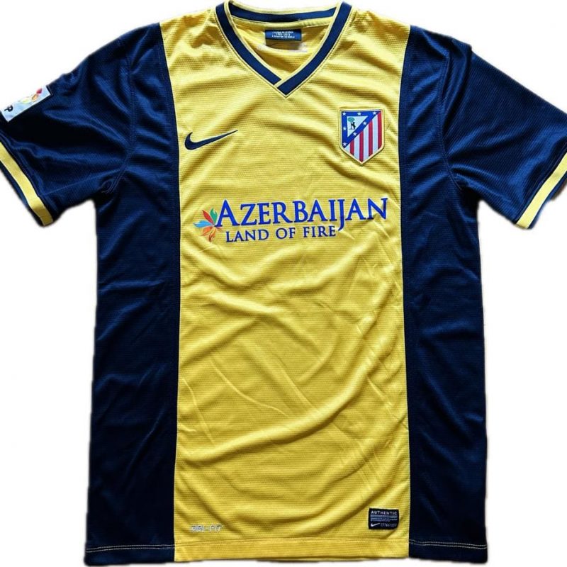 atletico madrid away 2013 2014 yellow blue nike Atlético de Madrid