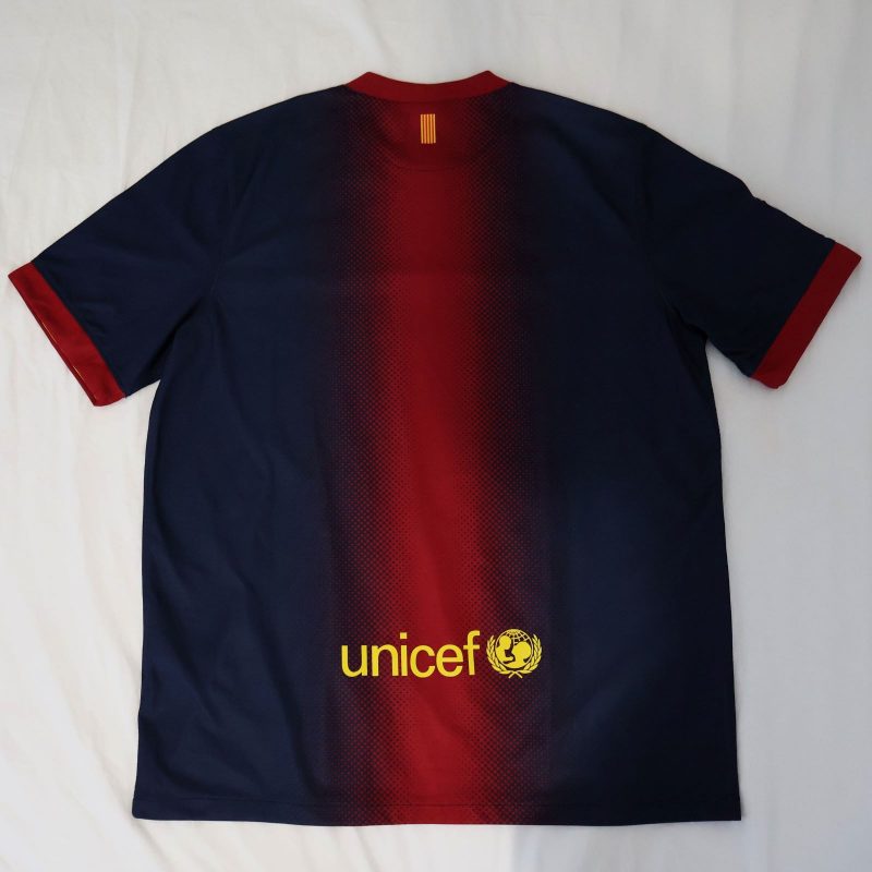 barcelona home nike 2012 2013 front navy blue red unicef qatar foundation