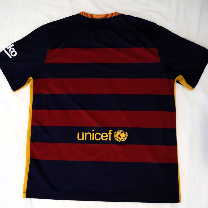 barcelona nike home 2015 2016 navy blue red qatar airways unicef beko