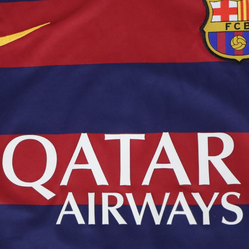 barcelona nike home 2015 2016 navy blue red qatar airways unicef beko