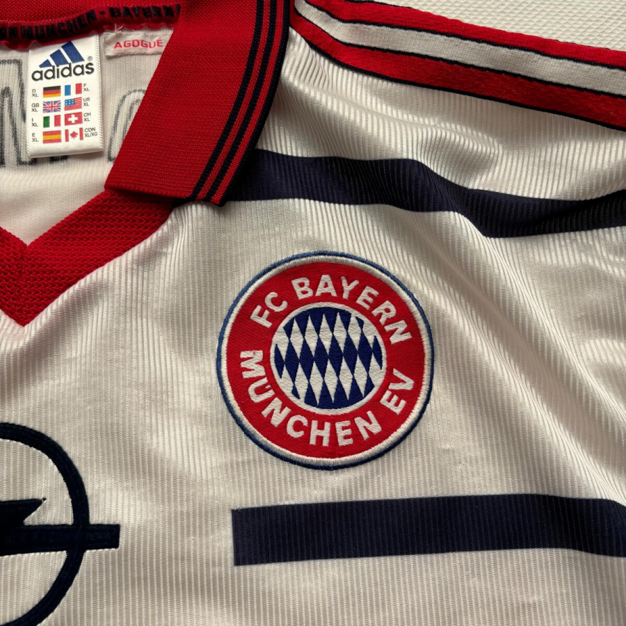 bayern munchen adidas away jersey 1998 2000 red white
