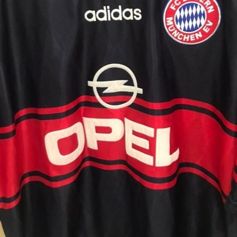 bayern munchen adidas home 1997 1999 opel navy blue red
