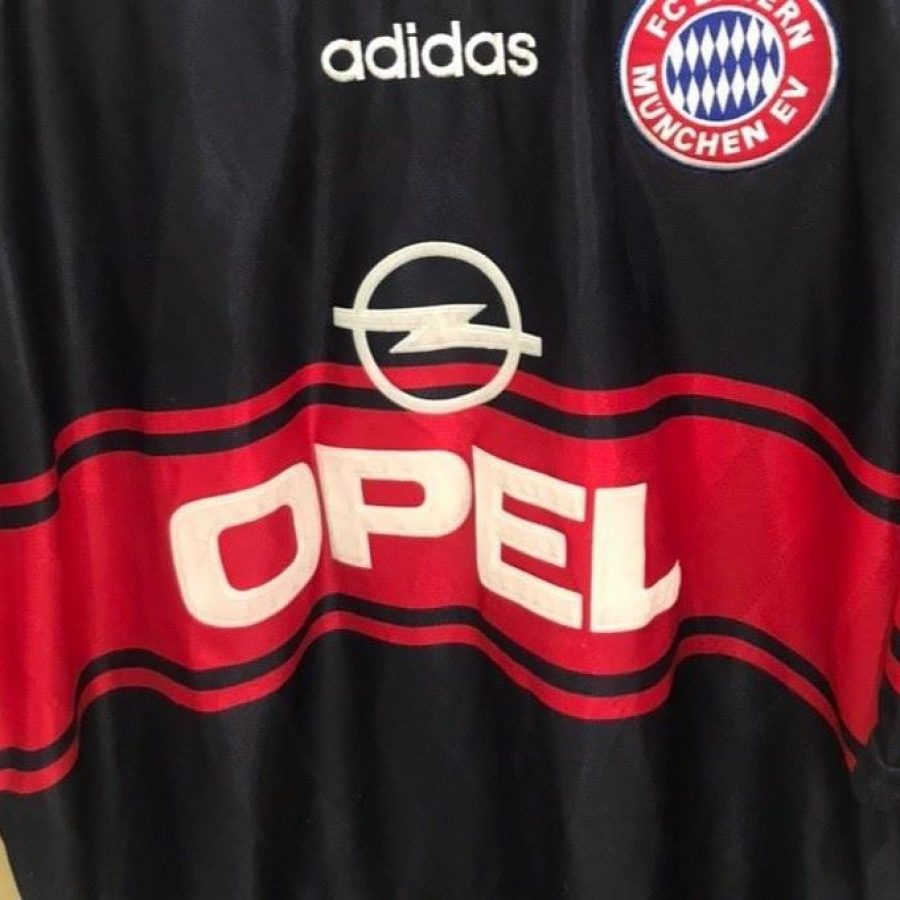 bayern munchen adidas home 1997 1999 opel navy blue red