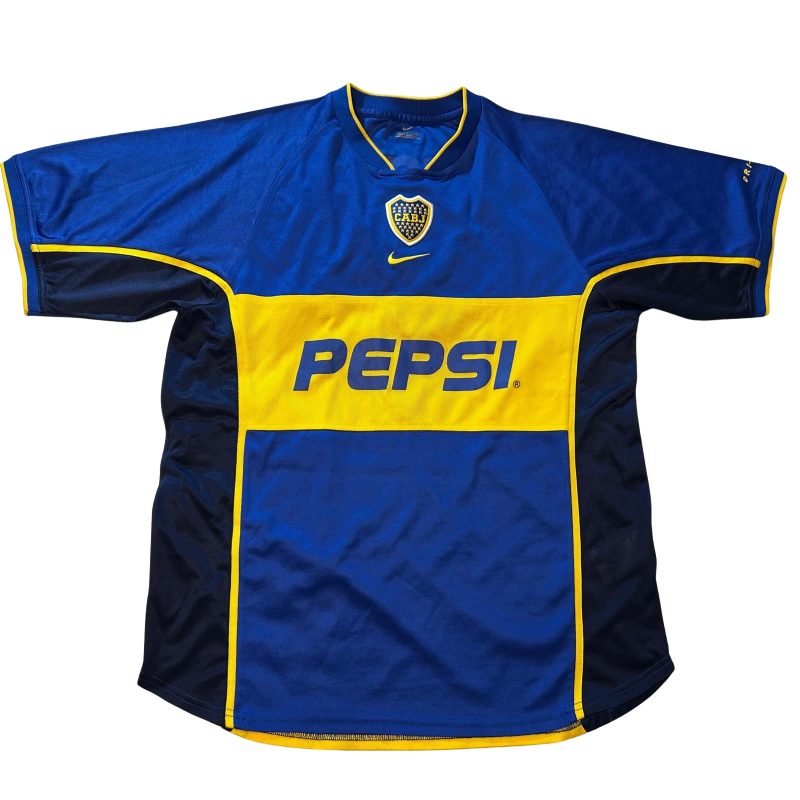 boca juniors nike home jersey 2002 2003 blue yellow