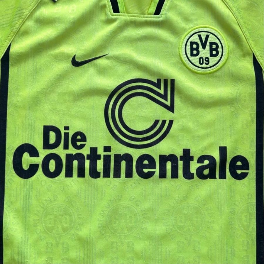 borussia dortmund home 1996 1997 nike bundesliga yellow