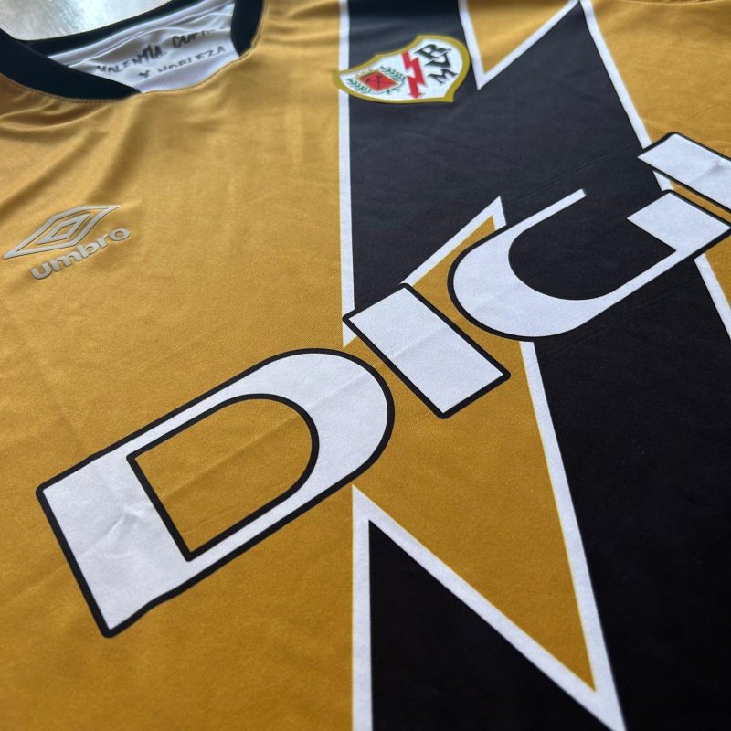 rayo vallecano away kit umbro 2023 2024 front golden black ray