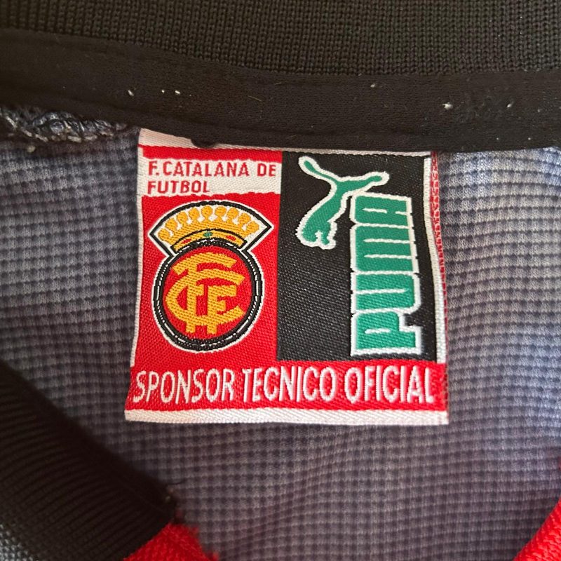 catalonia away jersey puma 1999 black white red senyera