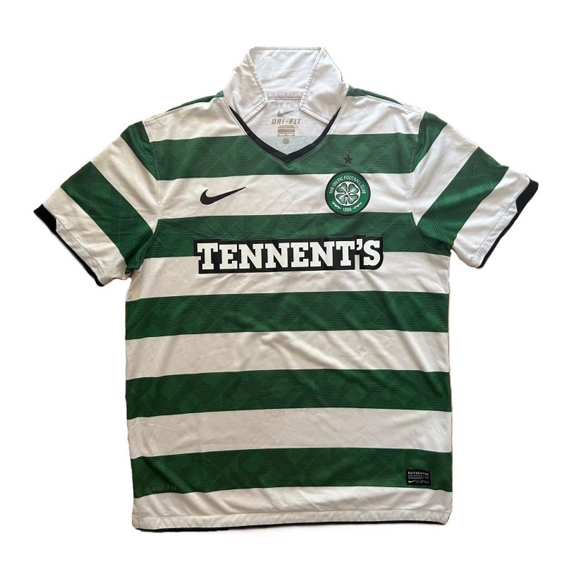 celtic glasgow nike home kit 2010 2012 green white tennents