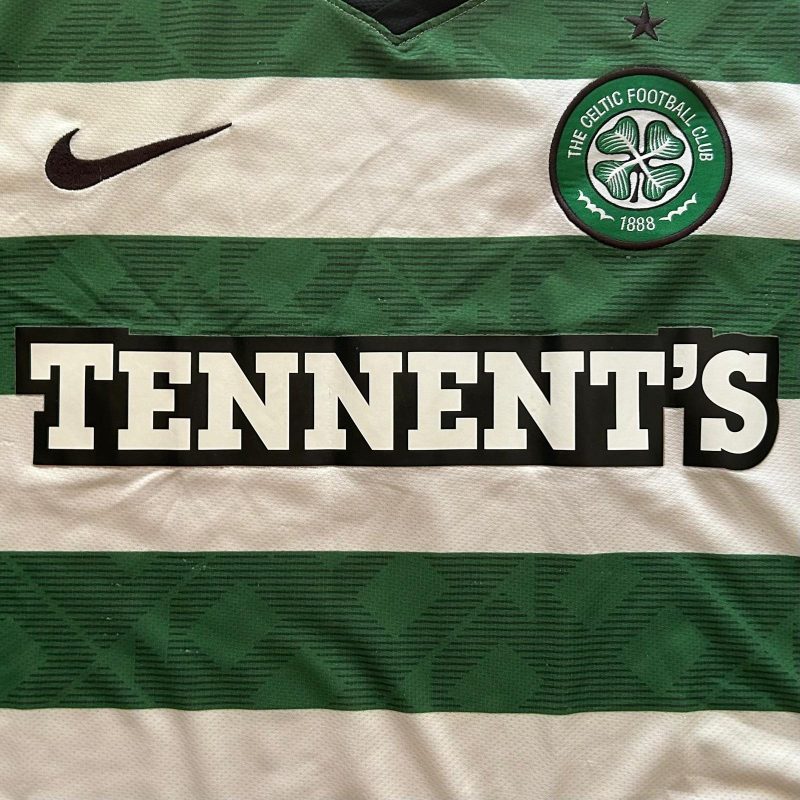 celtic glasgow nike home kit 2010 2012 green white tennents