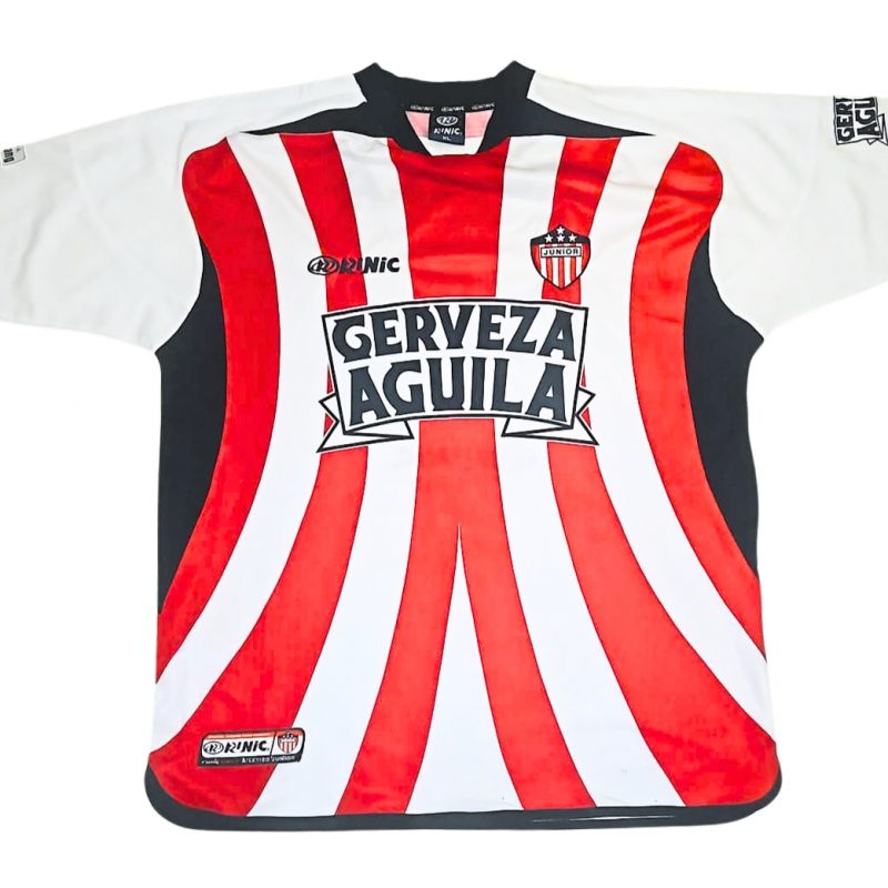 club atletico junior barranquilla home jersey runic 2003 red white