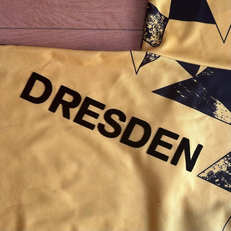 dynamo dresden erima home kit 1995 1996 yellow black