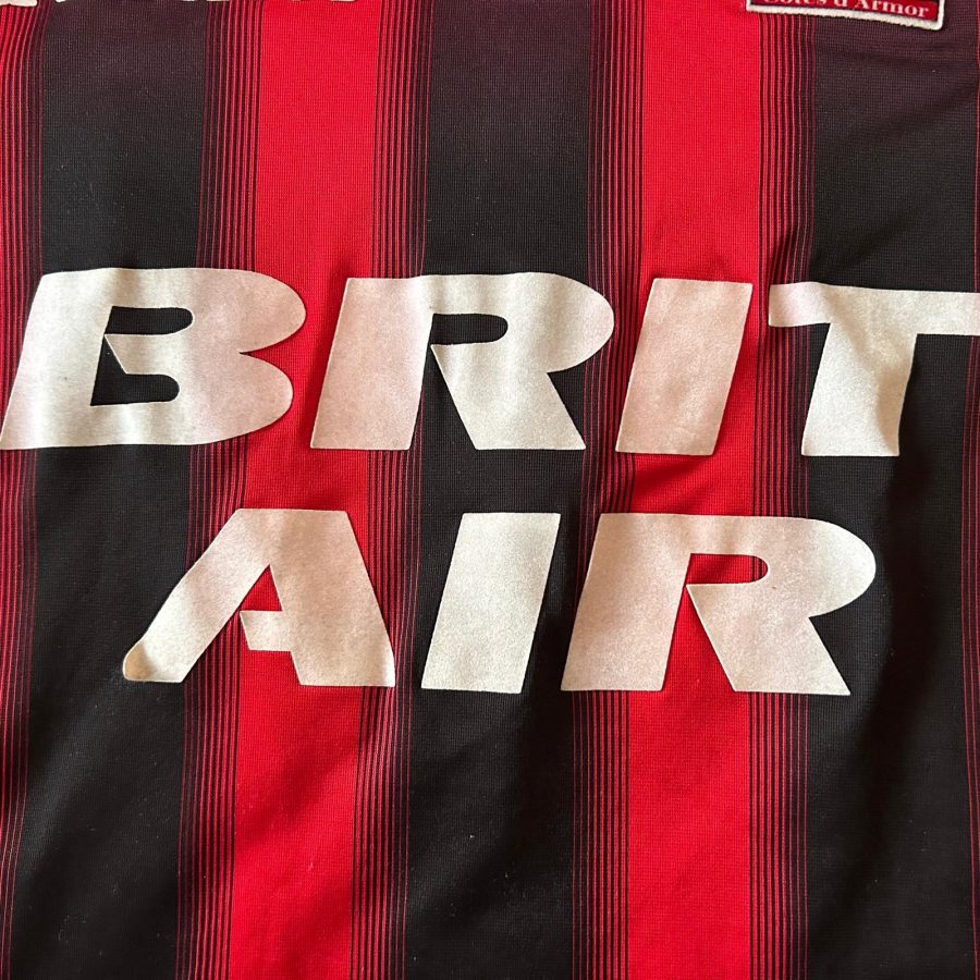 eag en avant guingamp home jersey adidas 2004 2005 red black