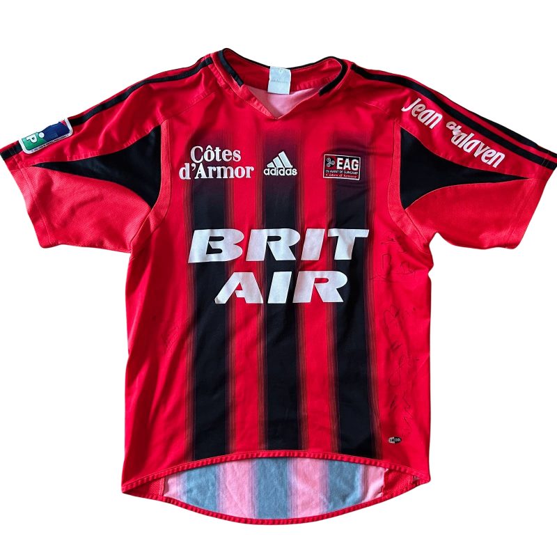 eag en avant guingamp home jersey adidas 2004 2005 red black