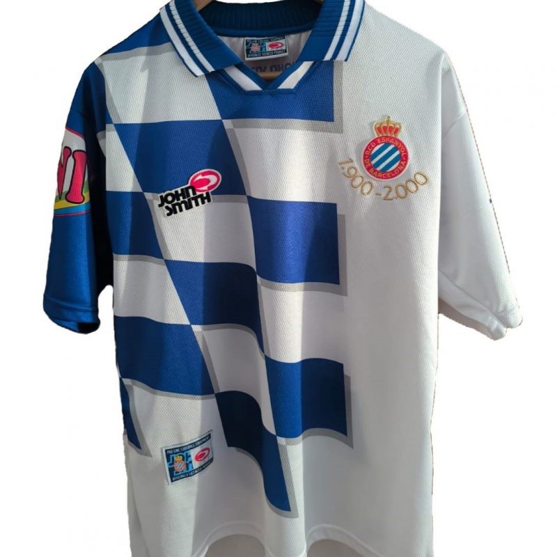 espanyol home special anniversary john smith 1999 2000 centennary blue white