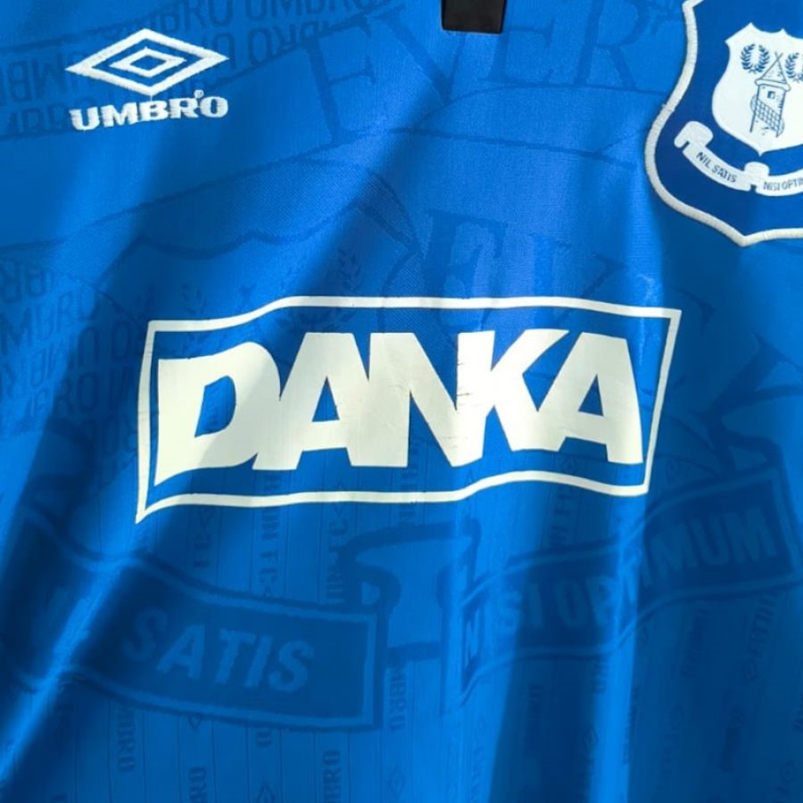 everton home kit umbro danka blue 1995 1997