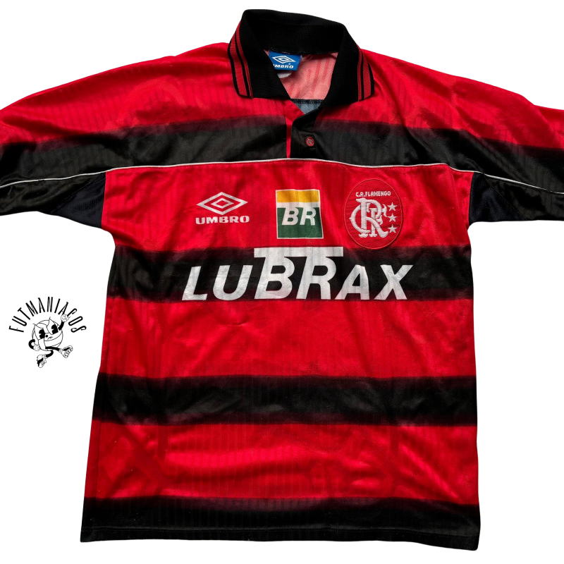 flamengo umbro home jersey 1997 1998 red black